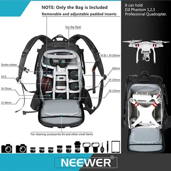 Neewer Pro Camera Case Waterproof Shockproof Adjustable Padded Camera Backpack Bag with Anti-theft Combination Lock for DSLR detail image
