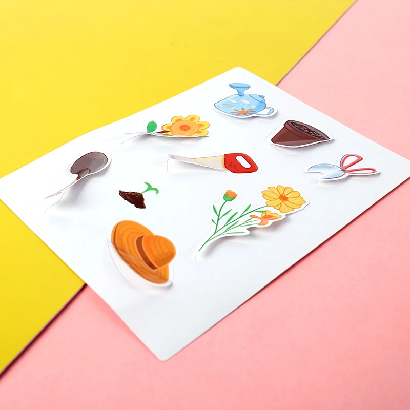Vograce Custom Vinyl Sticker Anime Self Adhesive Pvc White Full Page Vinyl Sticker Sheet