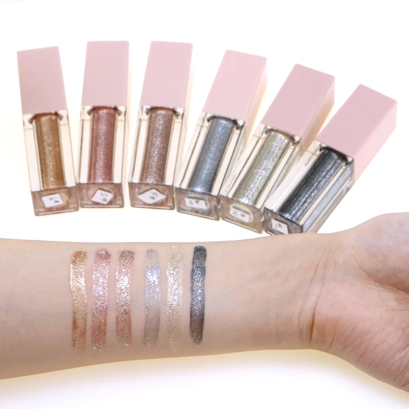 Новый дизайн натуральный крутой Смоки для макияжа глаз пигментированные водостойкие блестящие жидкие Сияющие тени