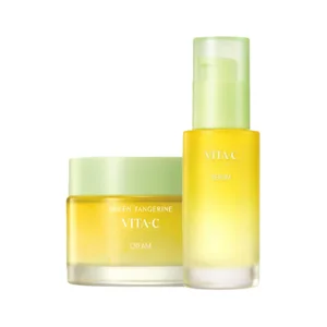 Goodaal Premium Hyaluronic Acid Vegan Moisturizer Facial Serum and Cream with Natural Vitamin C for Sensitive Skin