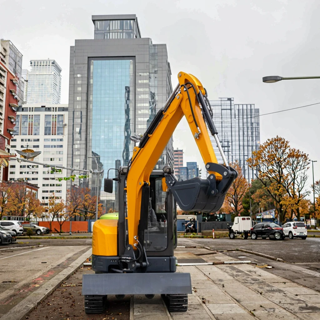 3,5 Tonluk Mikro Ekskavatör Hidrolik Paletli Ekskavatör Dizel Motorlu Mini Ekskavatör Kabini ile