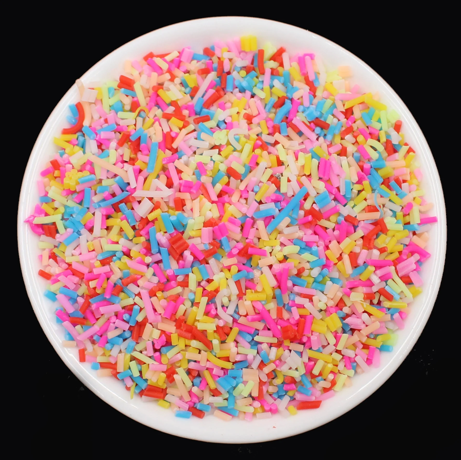 Оптовая продажа 3-5 мм разноцветные конфеты полимерная глина разбрызгиватель для украшения тортов Детские Поделки изготовление ювелирных изделий