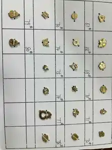 18K Gold Plated Metal Hollow Heart Connectors Zircon Stone 10mm Size for Necklace Making Jewelry Findings Mz Brand Bulk Pack