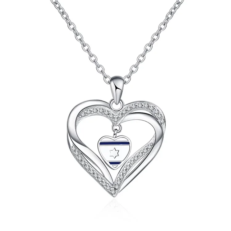 14K Gold 3D Heart Necklace Real Gold Mini Heart Pendant -  Israel