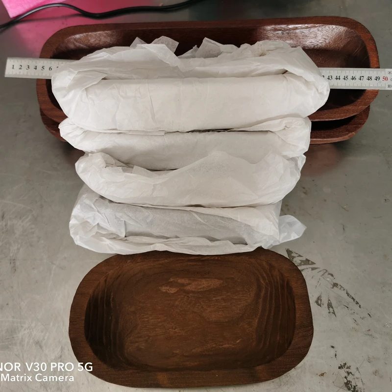 Luxury Hand Carved Popular Empty Wooden Dough Bowl For Candle Making