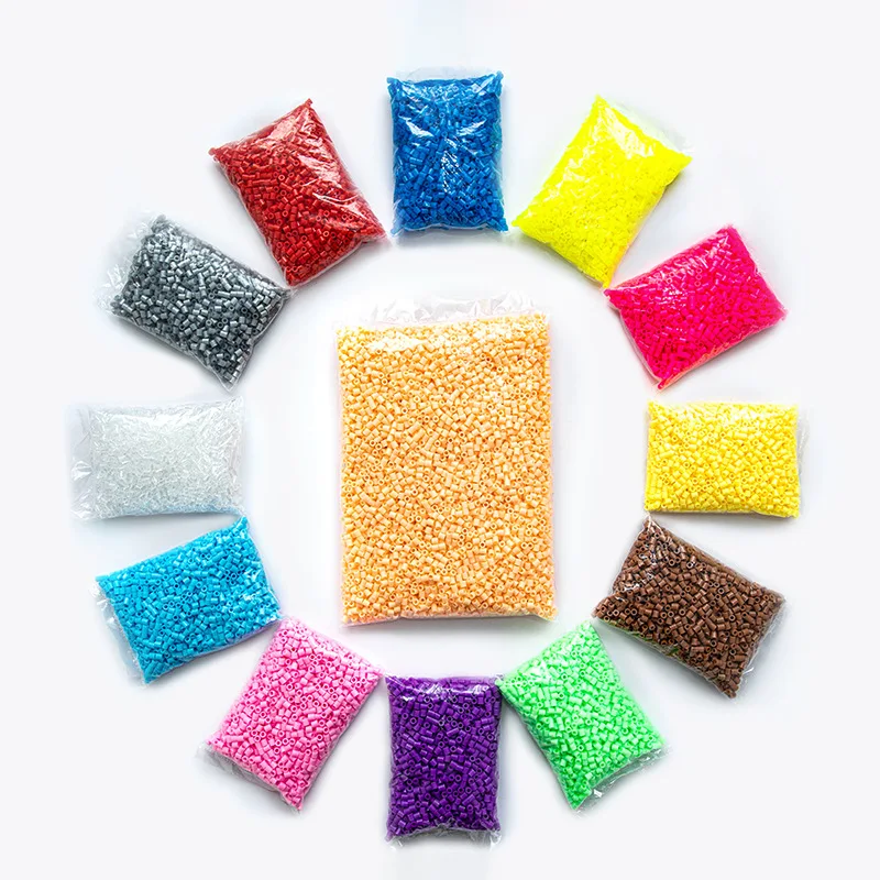 72 Color Diy Plastic Hama Beads Bulk 1000 Grains 500 Grains Hama Beads ...