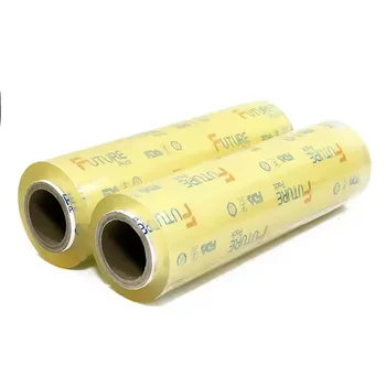 Factory Wholesale Customized PVC Cling Film Jumbo Roll Soft Plain Food Grade Fresh Keeping Packaging Wrap Competitive Price