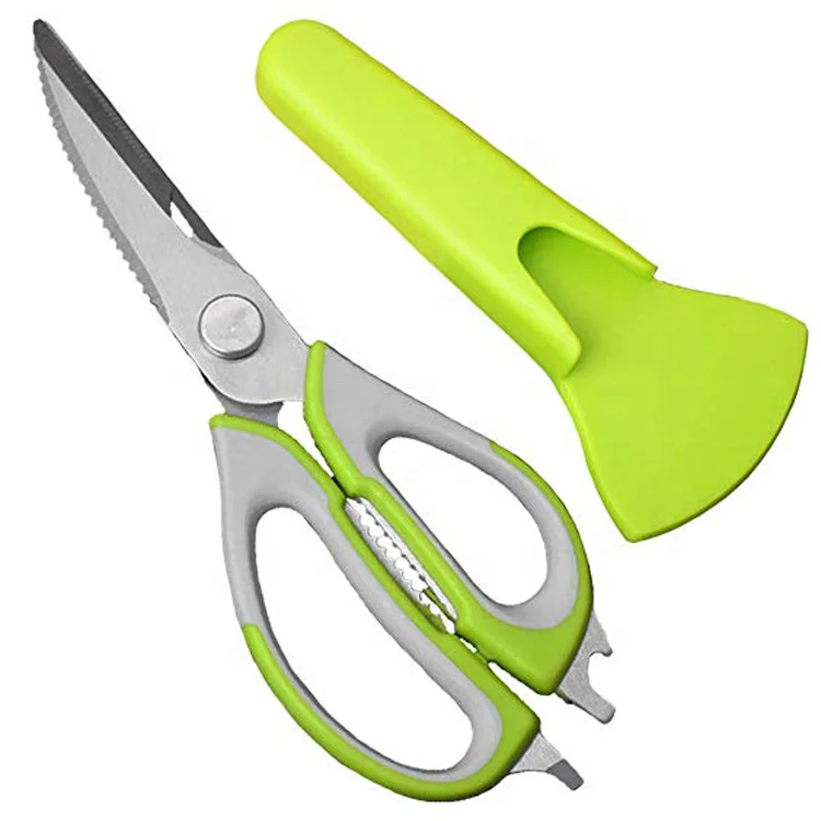 Kitchen Scissors Stainless Steel Kitchen Shears With Magnetic Holder Apply  To Meat Vegetables BBQ Kitchen Gadgets Poultry Shear