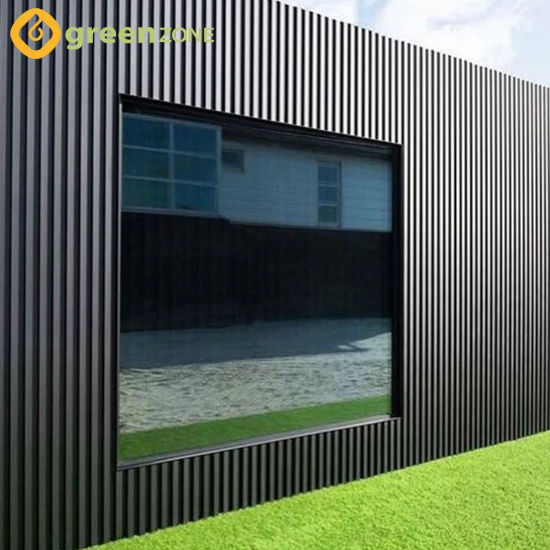 Black Exterior Louver Wpc Fluted Clading Outdoor Co-extruded Wall Panel ...