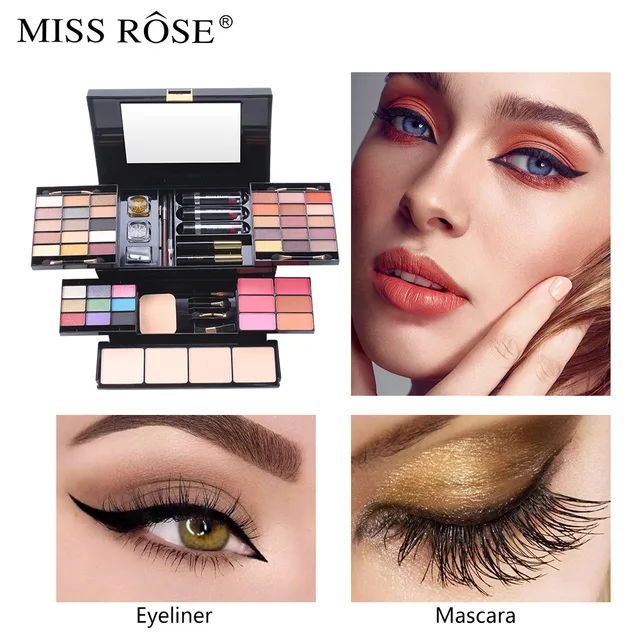 Miss Rose Makeup box 39 color matte eyeshadow makeup box blush high gloss powder multi-function trimming make up tray - Image 6