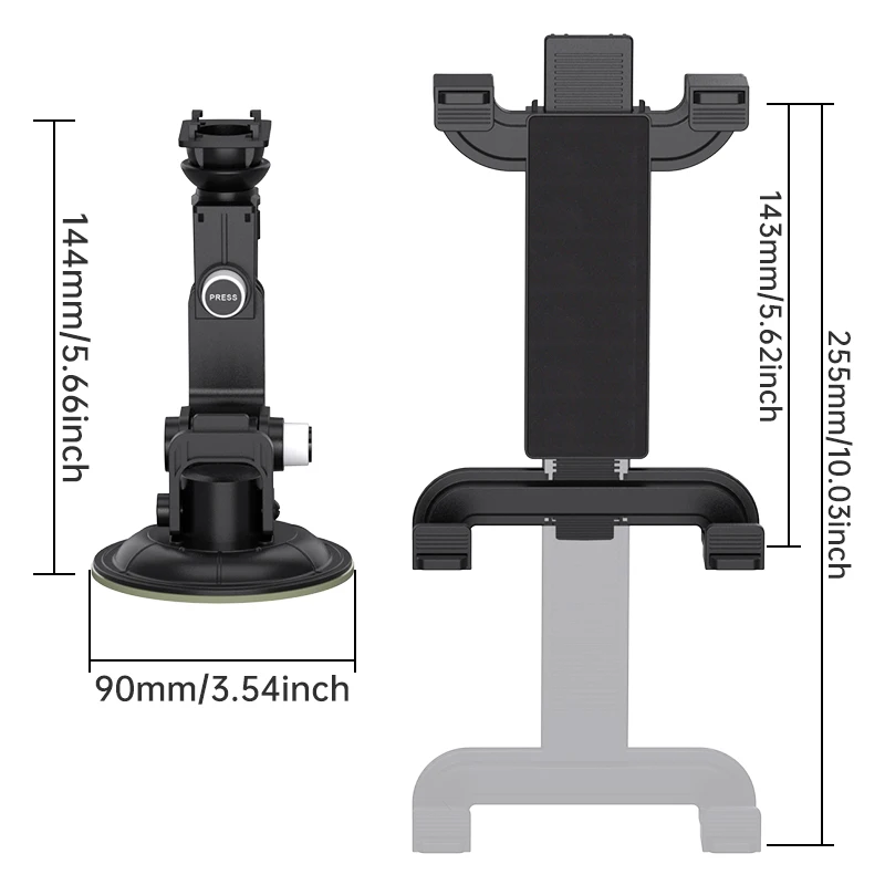 Shunwei 7-10inch Tablet PC Universal Car Windshield Mount ABS Stand Adjustable Cell Phone Wall Holder