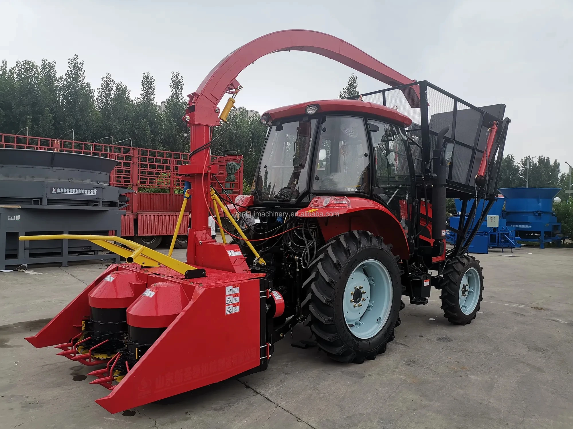 Tractor Mounted Corn Forage Harvester - 90-100 HP Gear Drive Silage ...