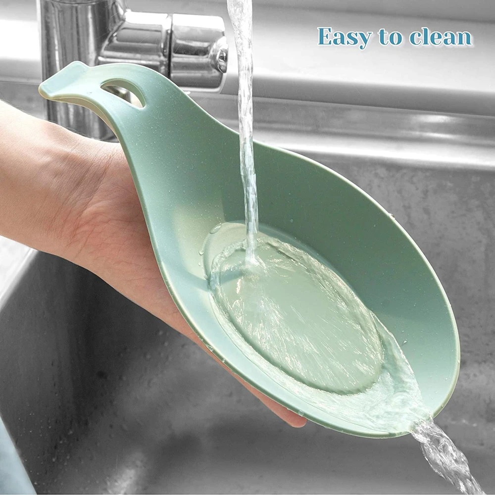 Best Kitchen Accessories Bpa Free Drip Pad Design Utensil Rest Heat Resistant Spatula Holder Silicone Spoon Rest supplier