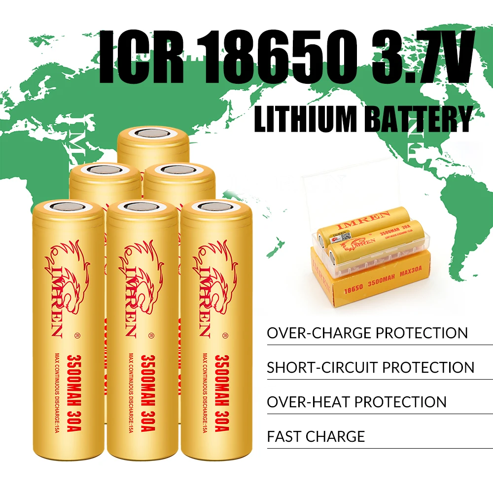 3500mah Sam 100% Original Inr18650 3.7v 3500mah Rechargeable Lithium ...