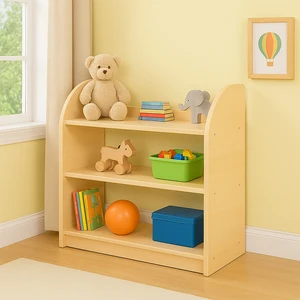EDULAND Nordic Modern Montessori Wooden Kids Preschool Shelf Furniture Set Safety Features for Living Room Hotel Toys Display