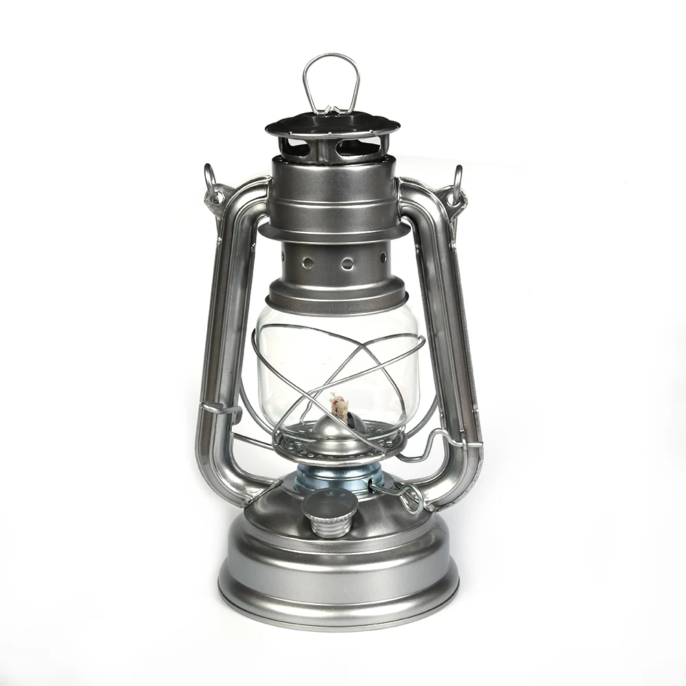 Portable Vintage Metal Kerosene Lantern - Antique Iron Oil Lamp