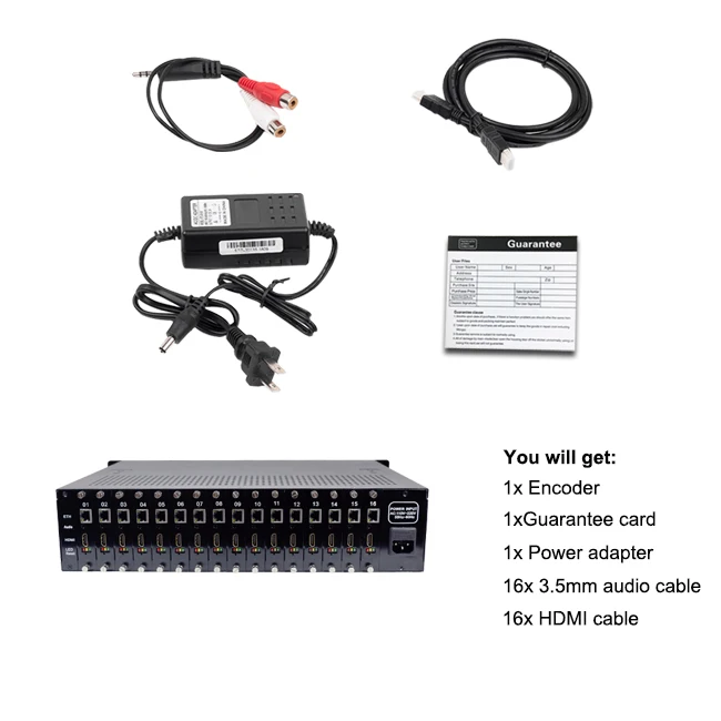 
H2160H 16 каналов iptv кодировщик h264 hdmi rtsp rtmp кодер для кабельного телевидения Цифровой кодирования и гостиничные телевизоры системы 