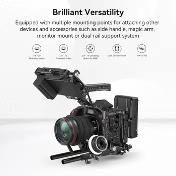 SmallRig Camera Cage Handheld Kit for EOS C70 for Canon with NATO Top Handle Locating Holes for ARRI - 3899 product image