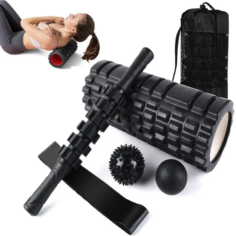 Eco Friendly Foam Roller Massage Stick&Ball Resistance Band for Yoga Exercise product detail 1
