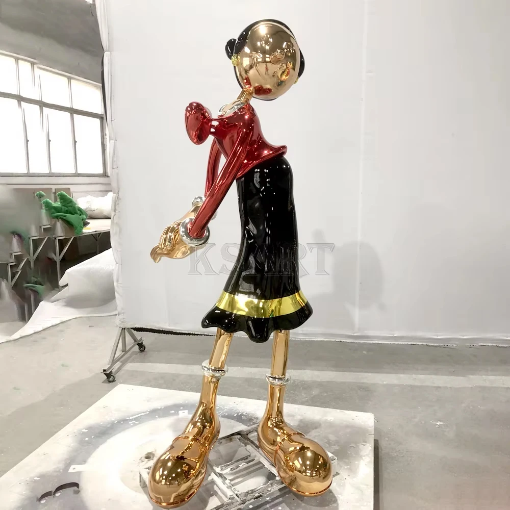 ポパイの妻オリビア フィバーグラス彫刻アート スタチュー 生活サイズ