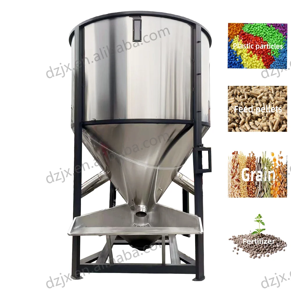 DZJX Pvc & Pu Mixing Machine Vertical Edta Organic Fertilizer Mixer for Mushroom 500 Litres 2 Ton