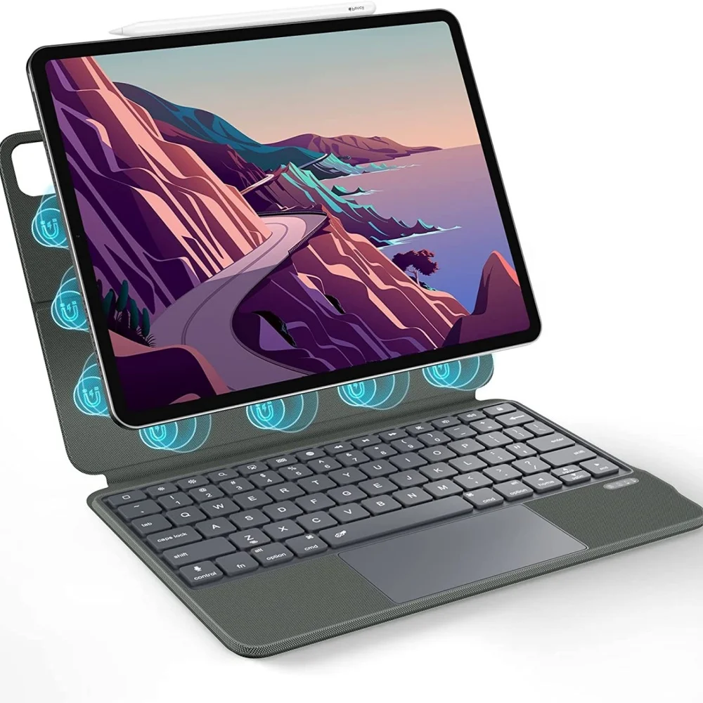 Touch Magic Keyboard для Ipad Air4 Air5 10.9 Ключавый корпус для планшетов с клавиатурой Bluetooth для Pro11 2022 10.9 Laudtec