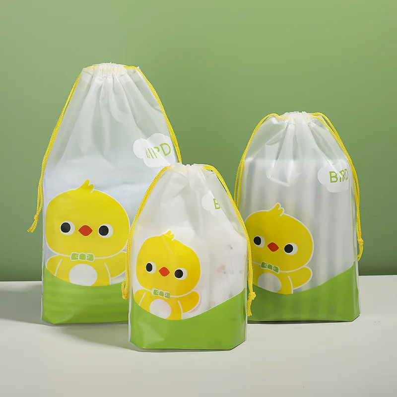 Organic Plastic Drawstring Bag Eco Friendly Rpet Pe Draw String Bag Logo Customized Shopping Plastic Bag