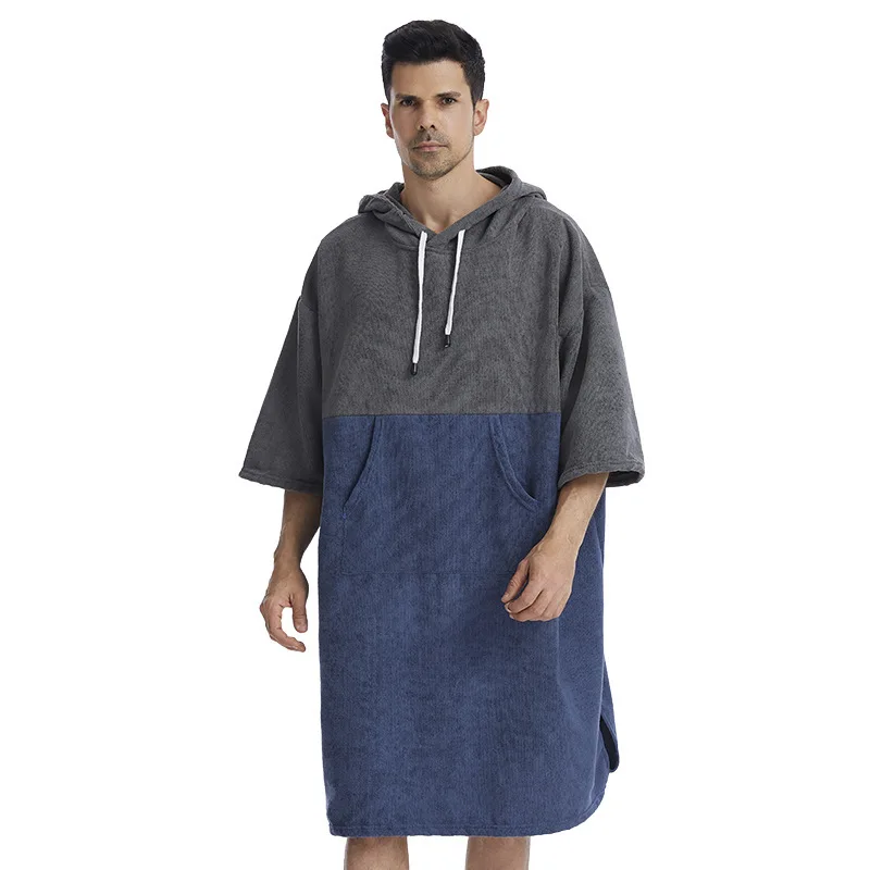 long sleeve towel dress with hood Organic Hooded Towel Beach Poncho for Adults