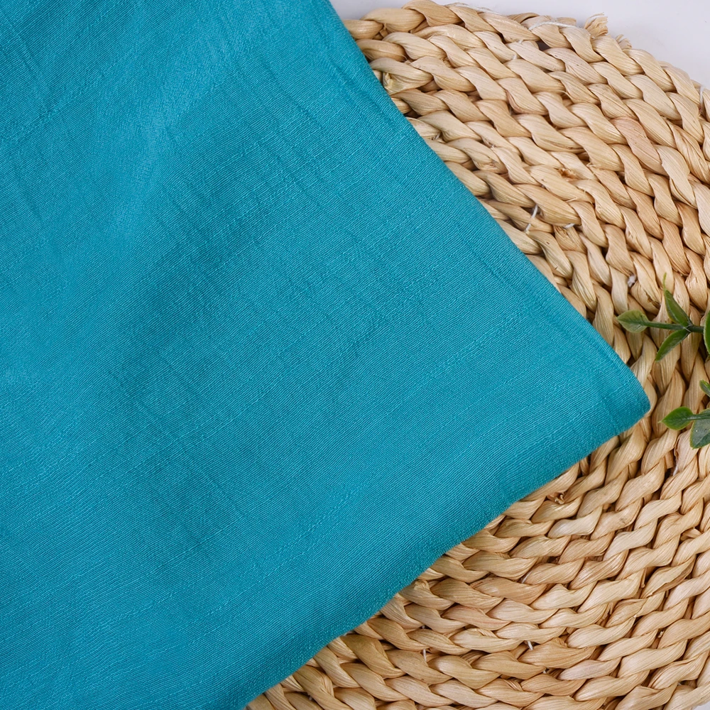 Poly Rayon High Quality Breathable Women and Men Clothing Woven Dyed Fabric for Sale Cheap