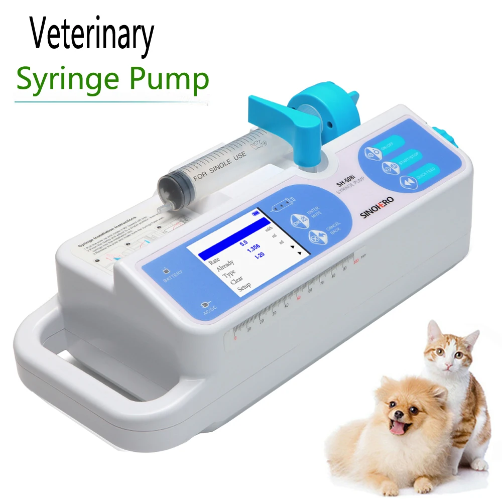 Veterinary Medical SINOHERO SH-508i-Vet Vet Hospital Icu Pump Infusion Elastomeric Infusion Pump For Pet