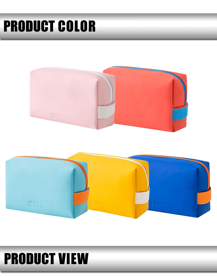 Colorful Cute Pu Leather Makeup Pouch Custom Eco-friendly Cosmetic Bag ...