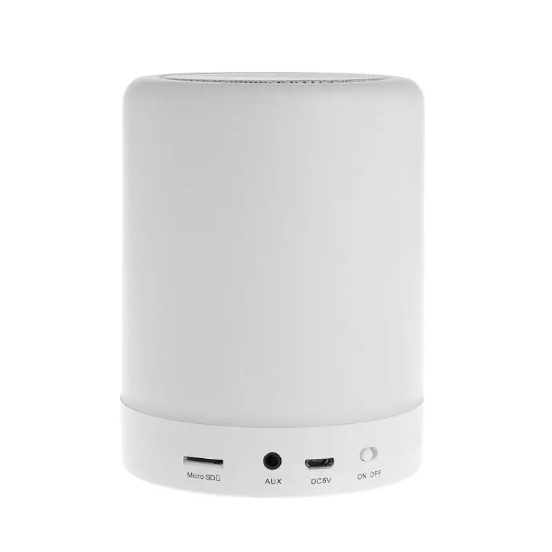 Colorful LED Light Touch Speaker Smart Portable Wireless Bt Speaker 7 Adjustable Different Color Night Light