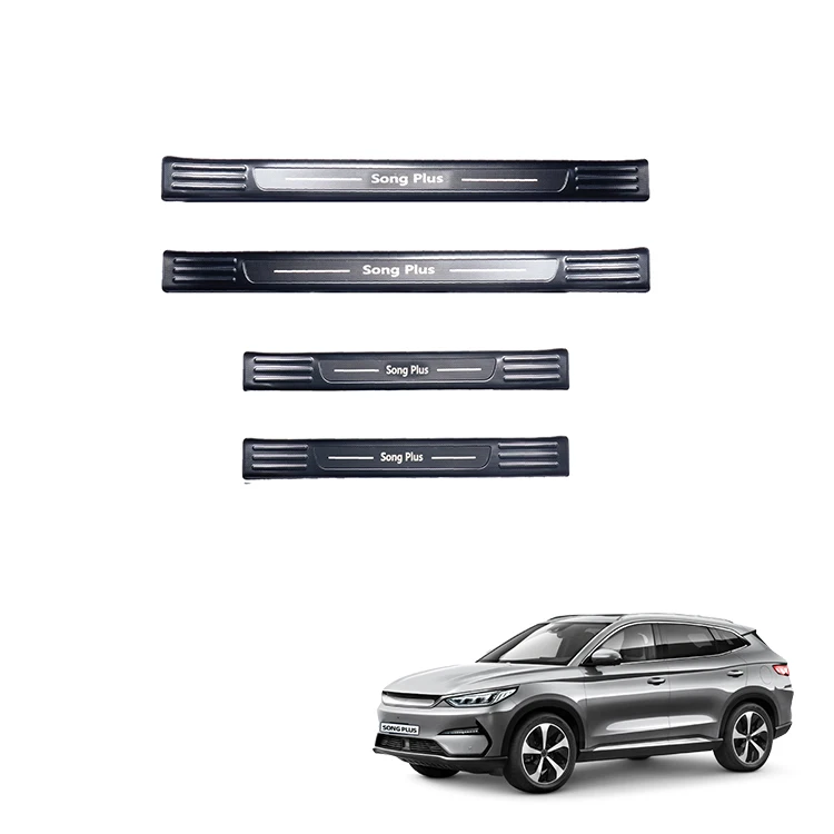 For BYD Song Plus Accessory Carbon Carbon Fiber Door Sills Stickers Outer Door Sill Scuff Plate Cover Threshold Guard Plate Step