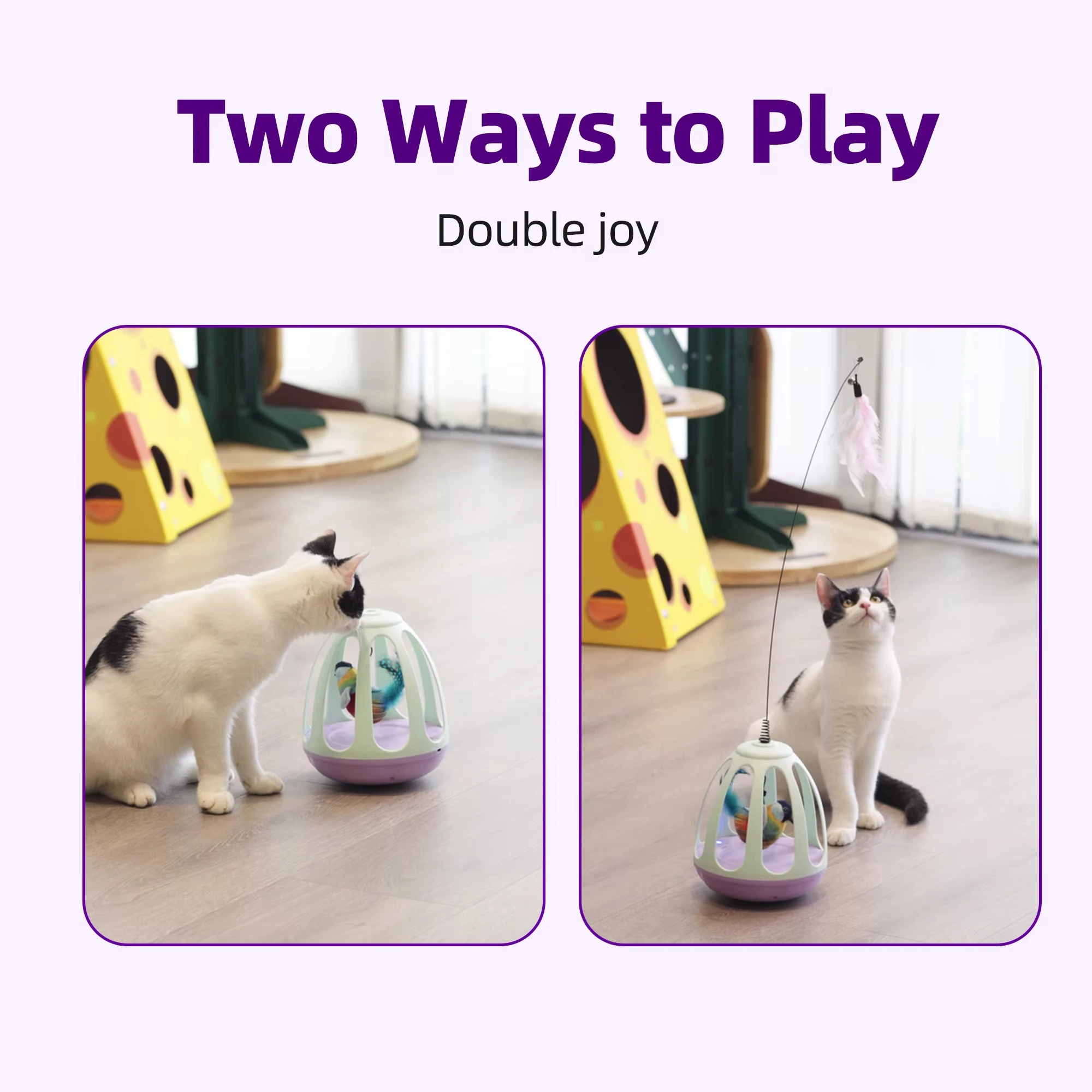 New Cat Toy Tumbler Feather Tickling Stick Automatically Tickling Cat Kitten Self High Bored Baby Cat Supplies factory