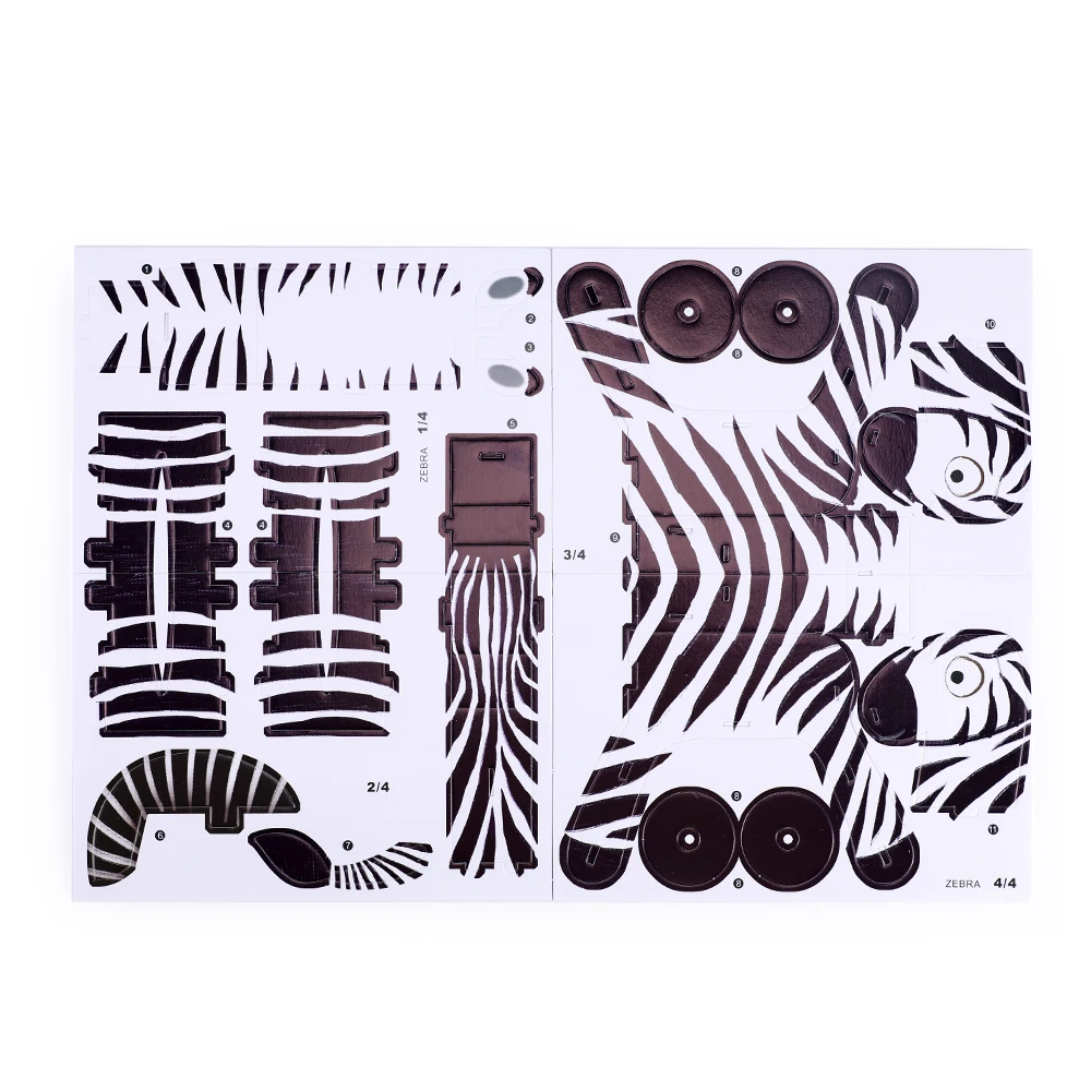 DIY Kids 3D Paper Puzzle Jigsaw Forest Animals Play Toys Foam Board ...