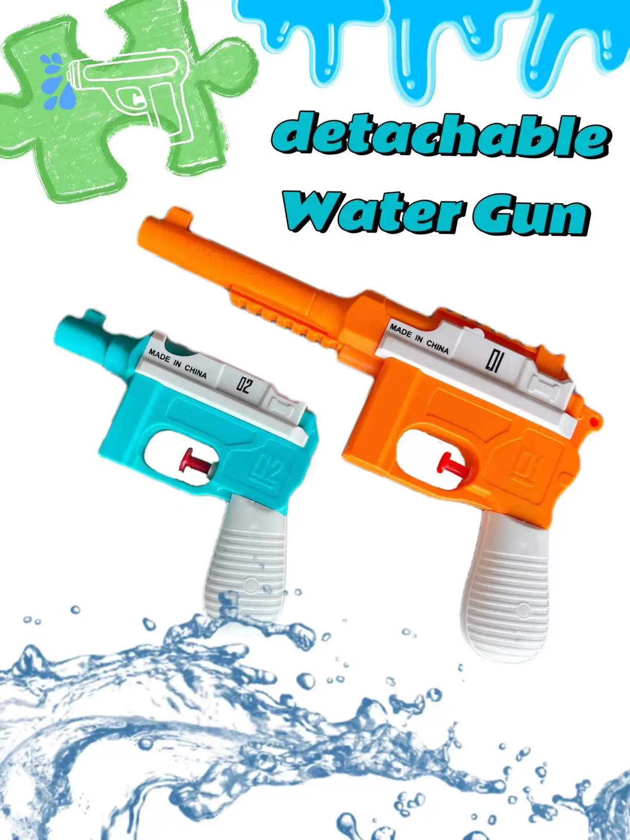 Hot Selling Water Gun Toy Split Detachable Guns Plastic Water Gun Kids ...