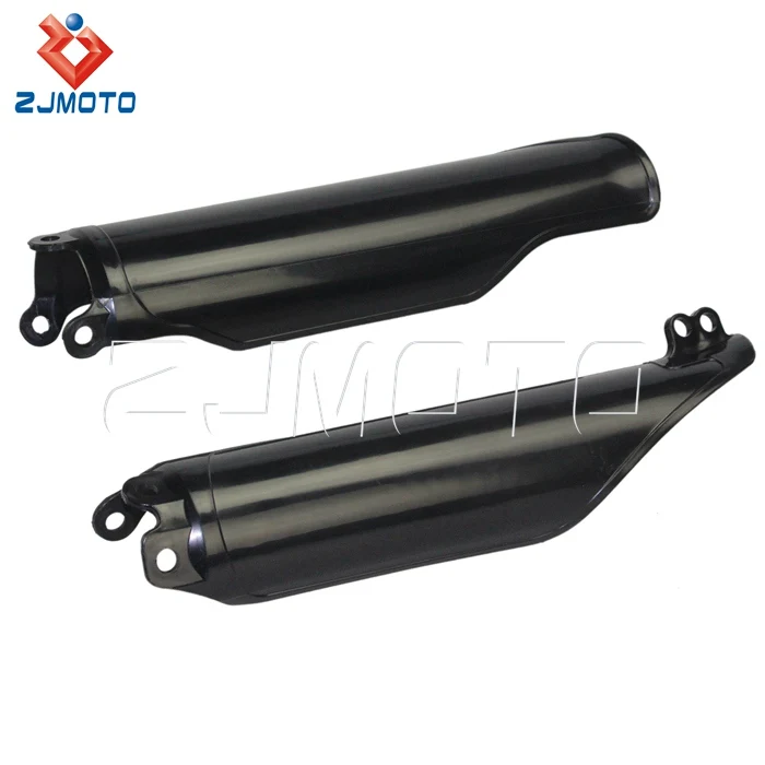Fork Guard Protector, 2Pcs Front Fork Tube Cover Glossy Black Fork Support  Guard Transportation Protector Replacement for CRF250R CRF250X CRF450R