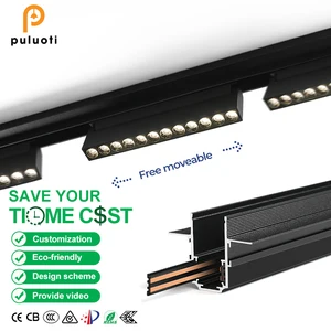 Modern 34mm Smart DALI Zigbee LED Magnetic Track Light Recessed Aluminum Spot Ceiling Line for Indoor Shops COB Chip