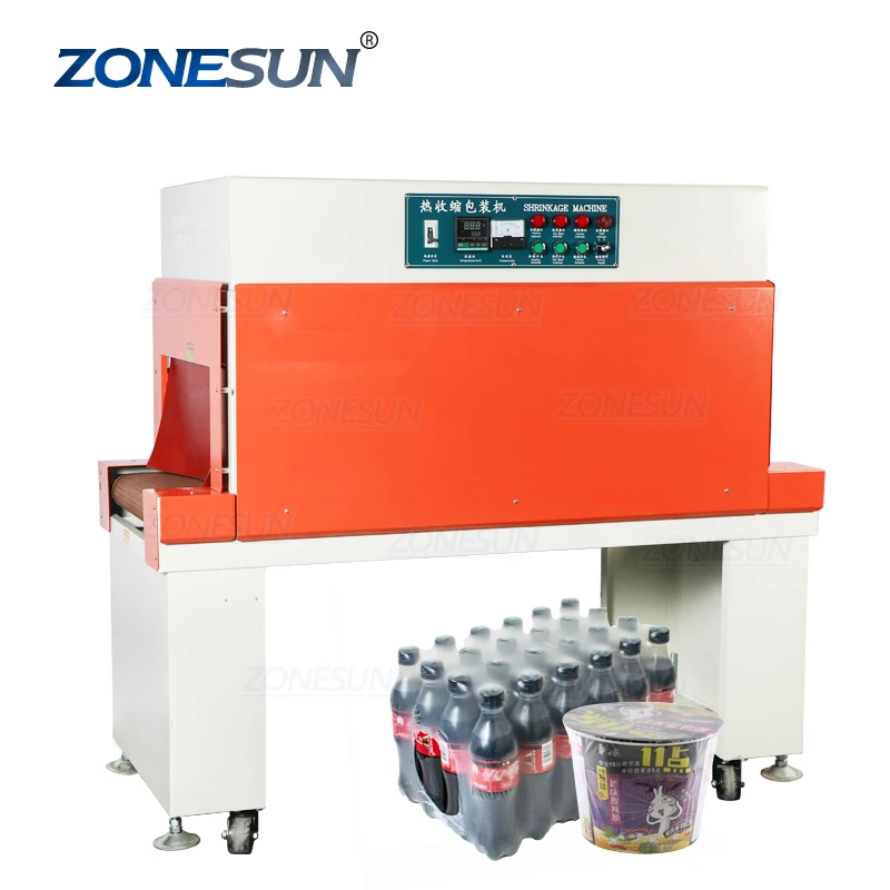 ZONESUN ZS-BSP4525 машина для упаковки термоусадочной пленки в тоннель бутылок с автоматической