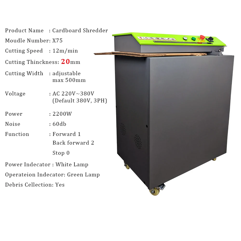 Biodegradable Recycling Used Waste Carton Box Paper Cushion Packaging Shredding Electric Industrial Shredder Machine for Sale