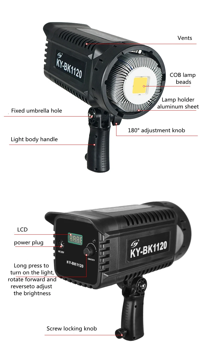 Professional Photography Light 200w Studio Photography Lighting