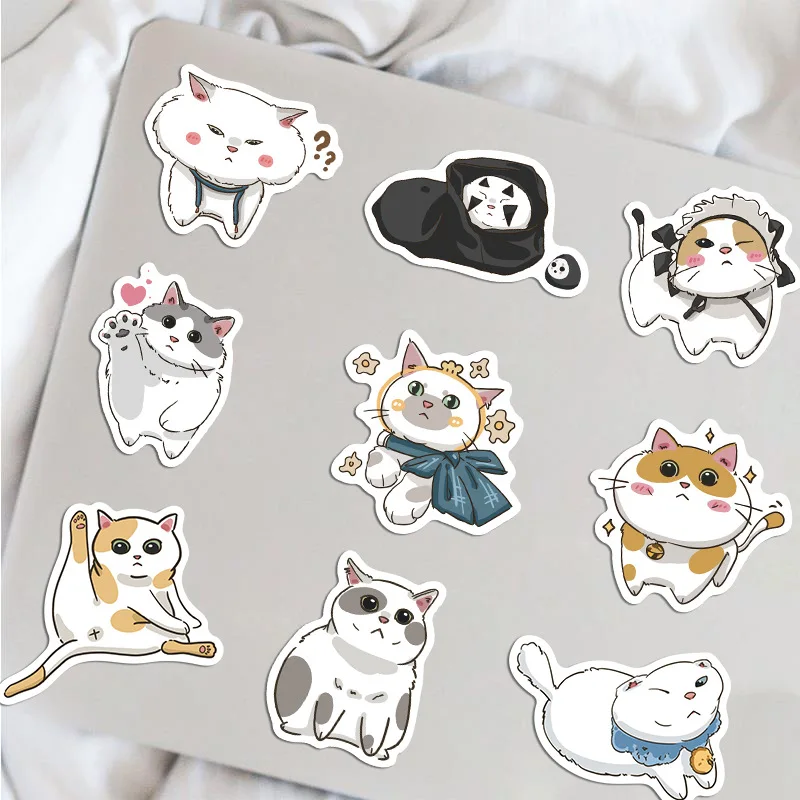 100 Pegatinas De Gatos Kawaii Impermeables – Vinilo De 3-7 Cm, Ideales Para Decorar Tazas, Portátiles, Maletas Y Más