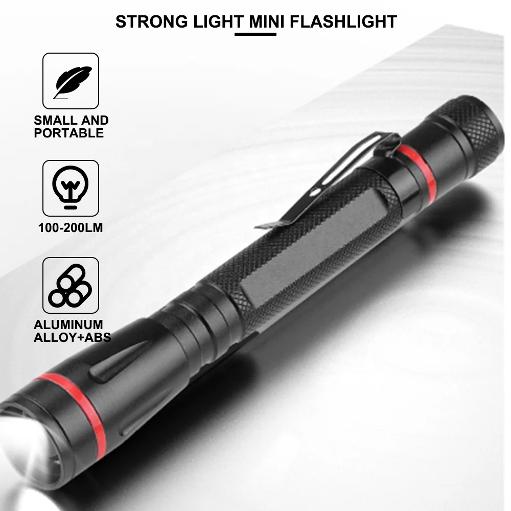 B11A Fixed Focus Mini Led Flashlight XPE LED Aluminum Portable Penlight Medical Pen Light 200lm Waterproof Doctor Flashlight
