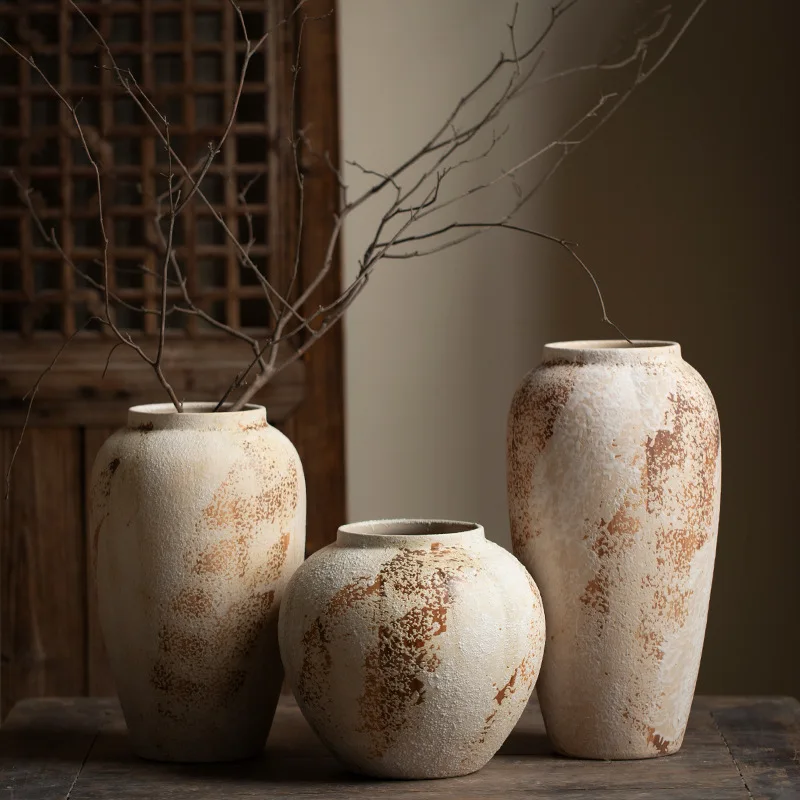 New Chinese Wabi Sabi Style Decorative Items Mottled Old Rough