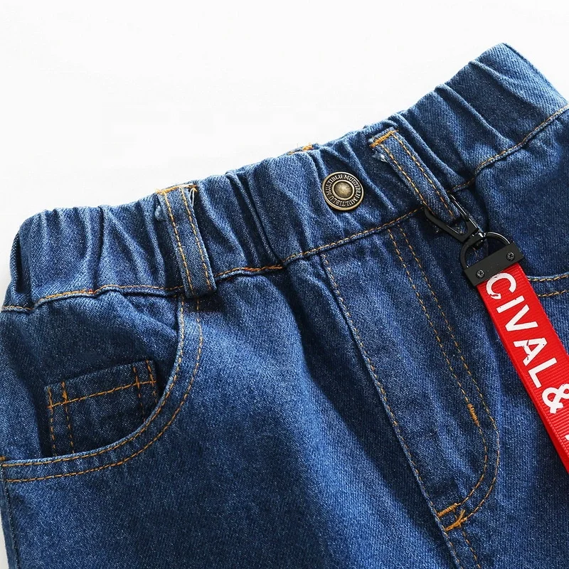 Детская одежда ChengXi, джинсы для малышей, тонкие свободные хлопковые Узкие повседневные рваные джинсы с высокой талией