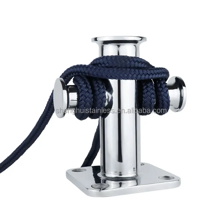 product hot sale 316 stainless steel marine hardware single cross bollard for boat docks-4