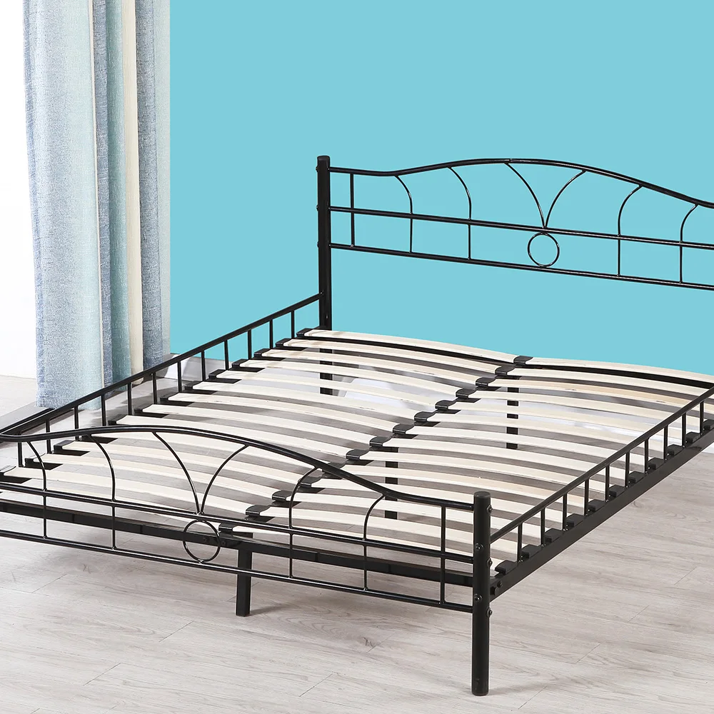 Black/white Oem Simple Modern Design All Iron Metal Double Bed Frame - Buy  Cheap Metal Bed Frame Knock-down Slat Bed Frame,Queen Folding Metal Bed  Frame Storage Platform Mattress Base,2019 Waist Adult Bed