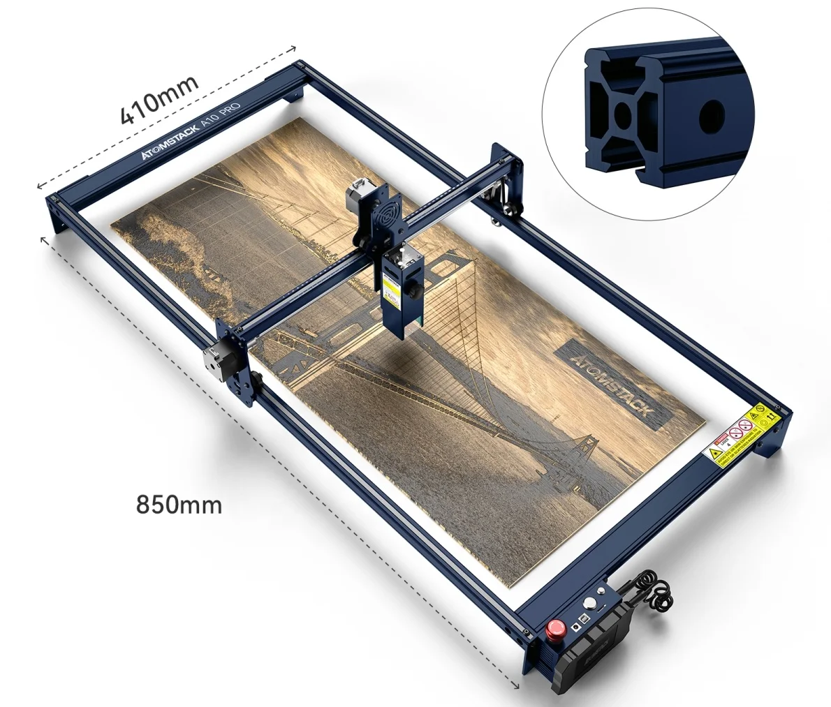 ATOMSTACK A10 Pro 150W Effect CNC Laser Engraver Cutter Engraving Cutting  Metal Arcylic Wood Leather 10W Laser Output