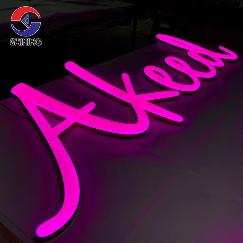 SHINING Direct Factory 180 Degree Custom Acrylic Neon Signs Acrylic Neon Sign Led Illuminated Letters Electronic Signs