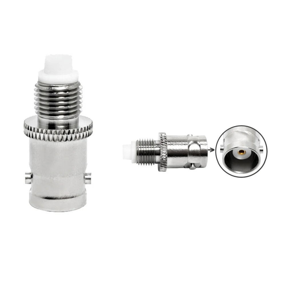 RF Straight Coaxial Connector Brass Coax Adaptor FME Female Jack to BNC Female Jack Coaxial Adapter